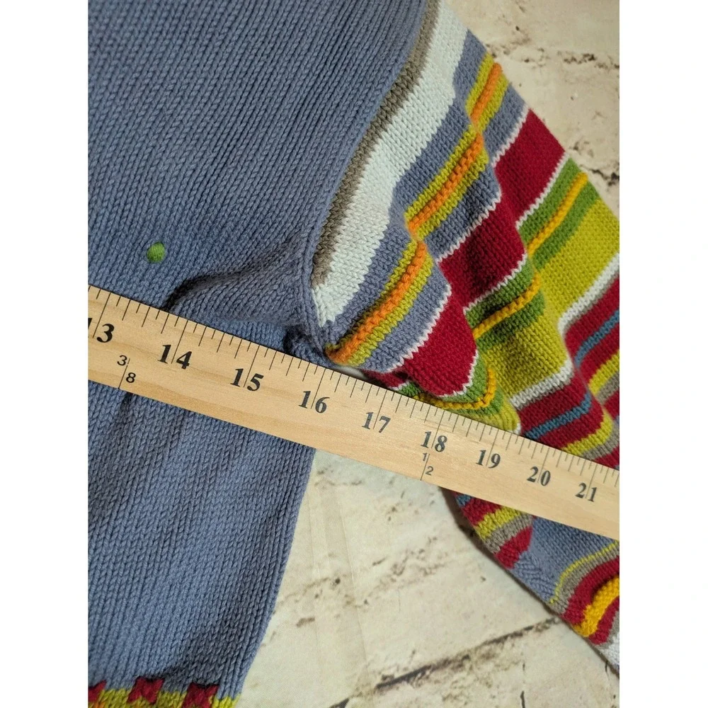 Hannah Anderson Roll Neck Sweater Girl's 10 Southwestern Dala Horse Print Peru